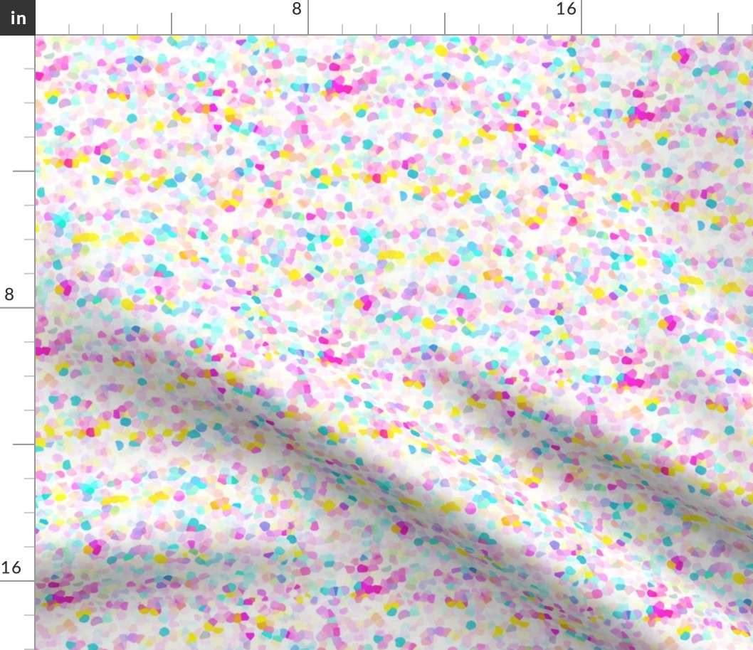 Bright Cyan Magenta Yellow Confetti Sideways