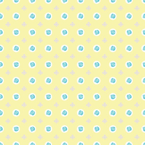 Polka Button, yellow