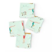 Gymnastics Girls, Apple Green