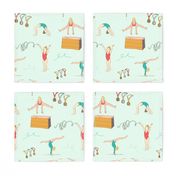 Gymnastics Girls, Apple Green