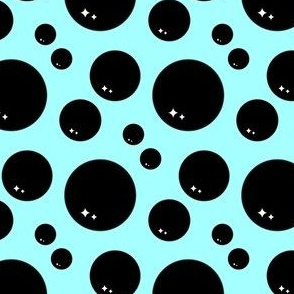 Boho Dots | Cosmic Sparkles | Black and 