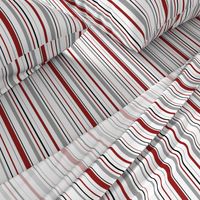 red, gray, white and black stripe