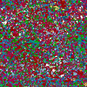Christmas Colors Splattered Painting