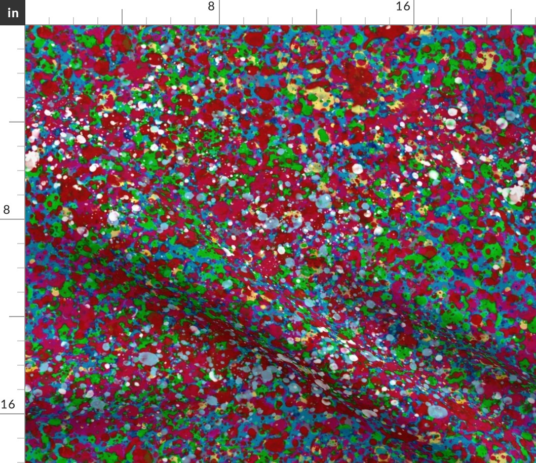 Christmas Colors Splattered Painting