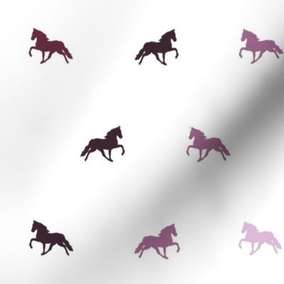 Tennessee Walking Horse Sillouette Pattern - Purple