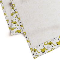 Adorable quirky dino illustration geometric dinosaur animals for kids black and white gender neutral mustard yellow