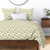 Adorable quirky dino illustration geometric dinosaur animals for kids black and white gender neutral mustard yellow