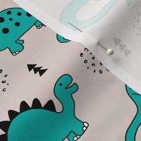 Adorable quirky dino illustration geometric dinosaur animals for kids black and white gender neutral blue