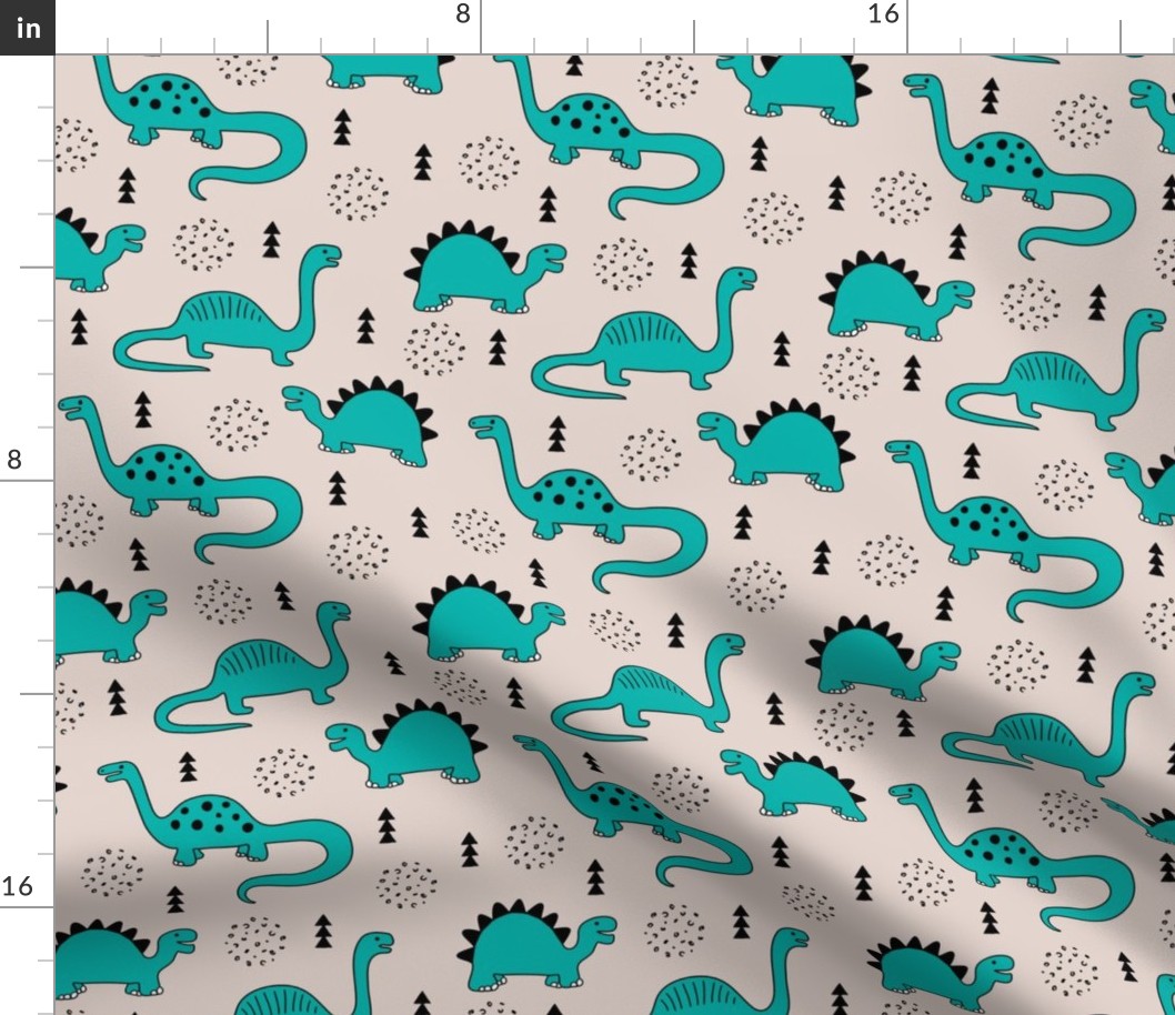 Adorable quirky dino illustration geometric dinosaur animals for kids black and white gender neutral blue