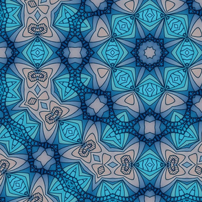 Blue Moroccan Mandala Tile