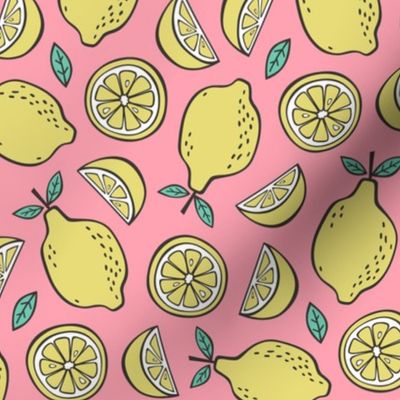 Lemon Citrus on Pink