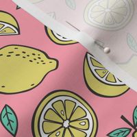 Lemon Citrus on Pink