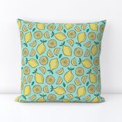 Lemon Citrus on Mint Green