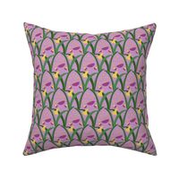 16-21D Abstract Easter Lily Floral on Lilac_Miss Chiff Designs