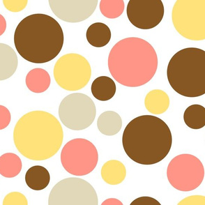 poka dot orange yellow