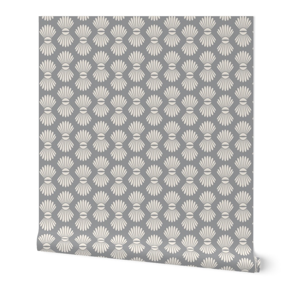 scallop shells gray