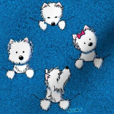 Westie Pocket Full O' Poses (blue)