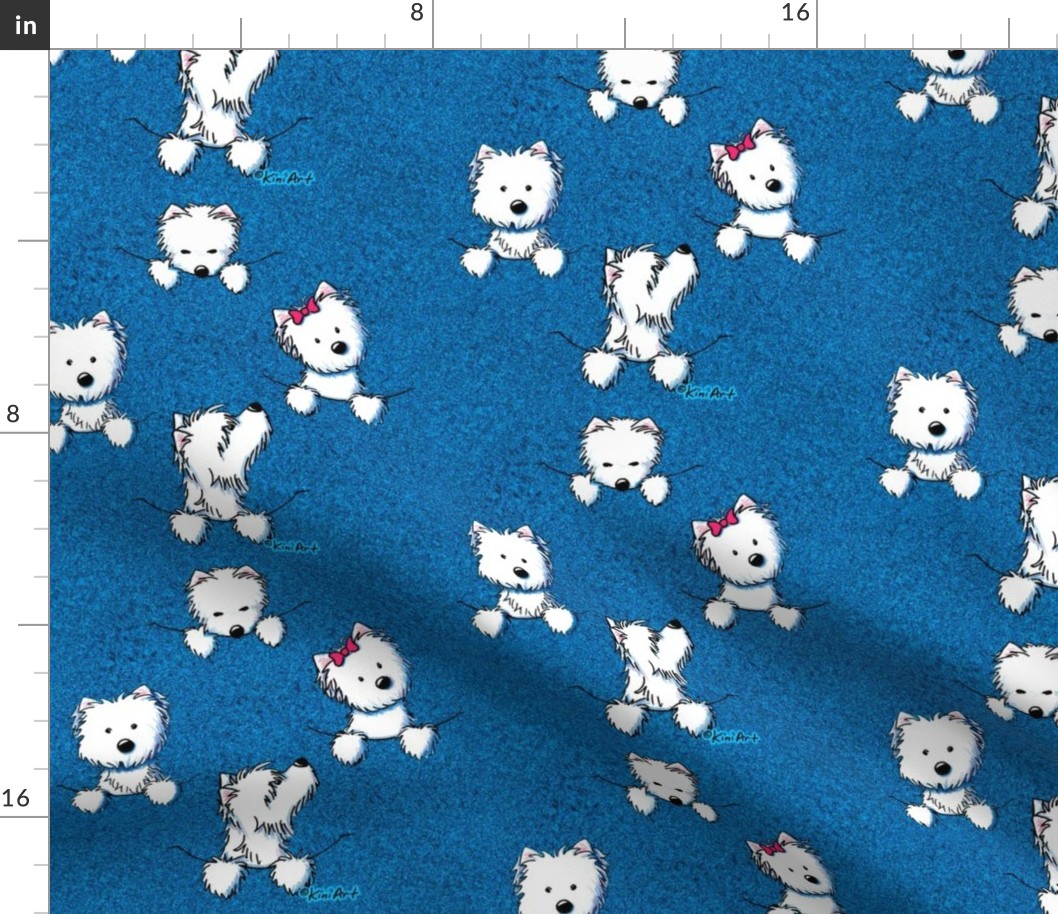 Westie Pocket Full O' Poses (blue)