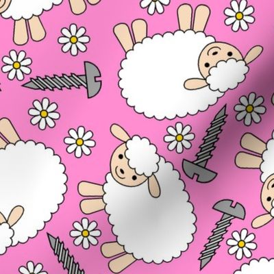 Screws and Ewes- pink large