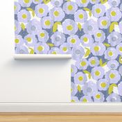 spring blooms in the rain-periwinkle-flowers