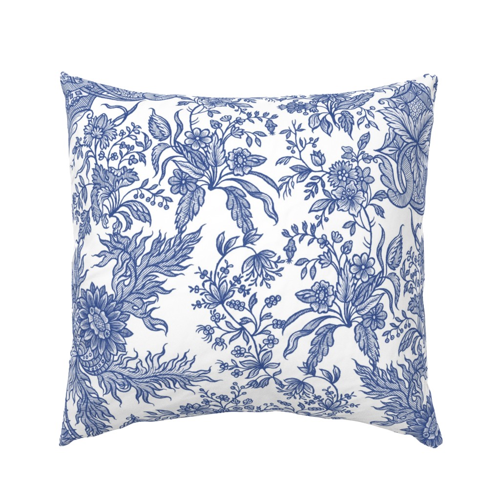 Blue and white pillow shams best sale