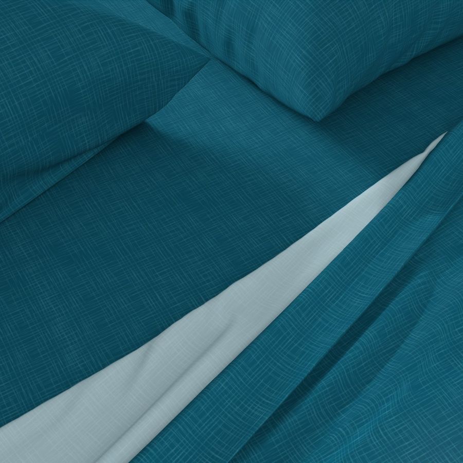 Dark Teal Faux Linen