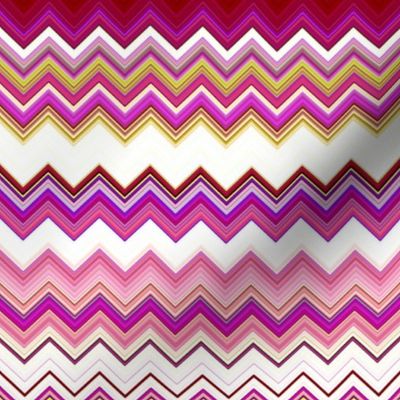 RASPBERRY AND MELON CHEVRON ZIG ZAG ZIGZAG 1