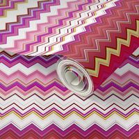 RASPBERRY AND MELON CHEVRON ZIG ZAG ZIGZAG 1