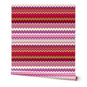 RASPBERRY AND MELON CHEVRON ZIG ZAG ZIGZAG 1