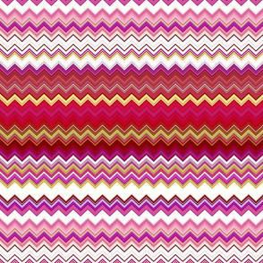 RASPBERRY AND MELON CHEVRON ZIG ZAG ZIGZAG 1