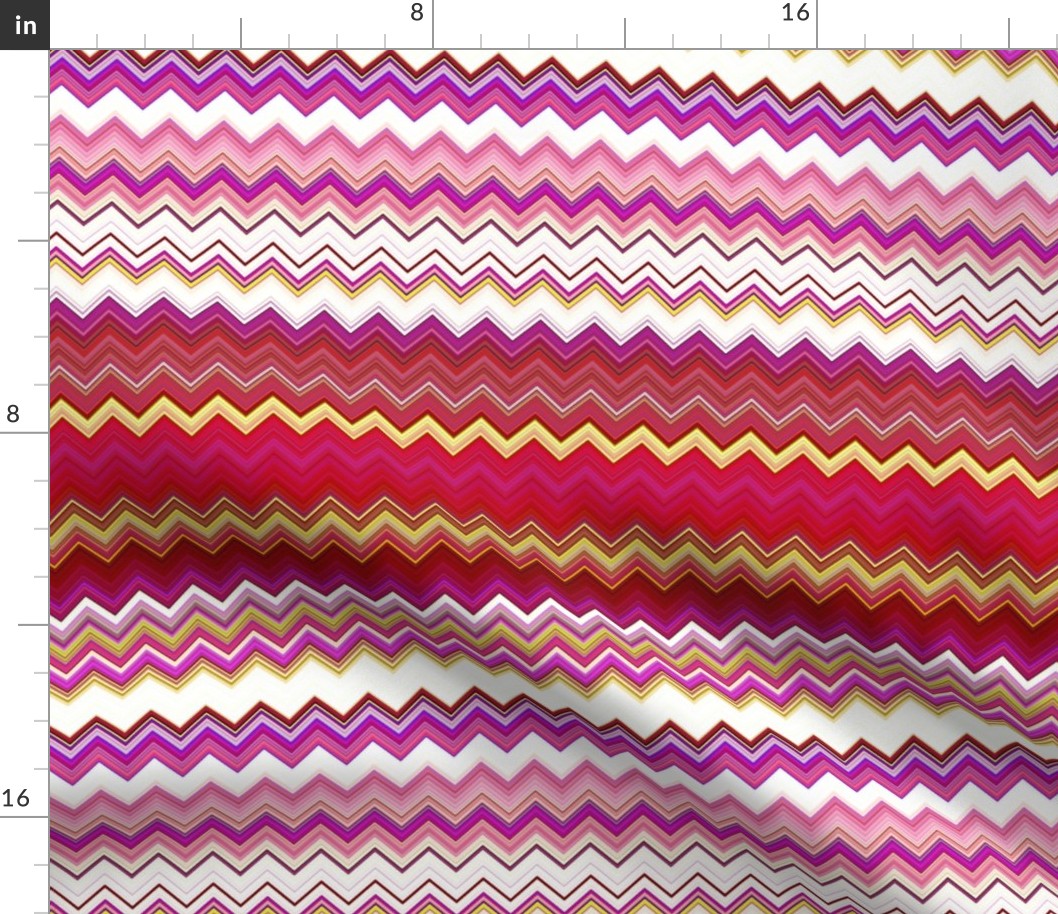 RASPBERRY AND MELON CHEVRON ZIG ZAG ZIGZAG 1