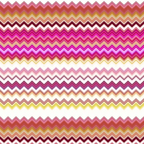 STRAWBERRY CHANTILLY AND BISCUIT ZIGZAG CHEVRON ZIGZAG