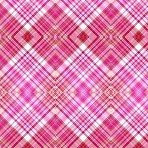 STRAWBERRY CHANTILLY BISCUIT DIAGONAL PLAID