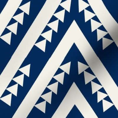 Navy chevron geometric