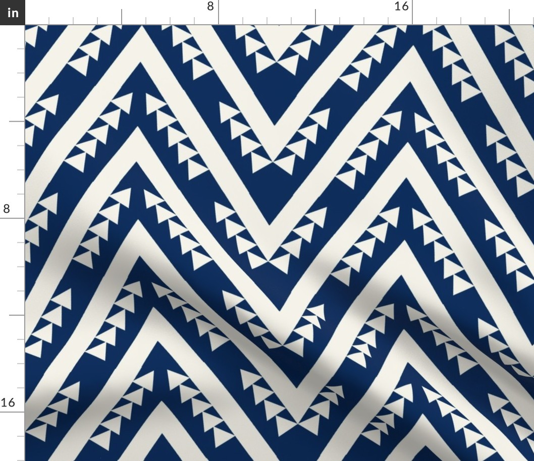 Navy chevron geometric