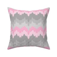 Pink Grey Gray Ombre Chevron Camouflage 