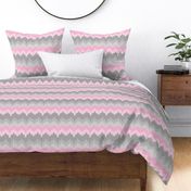 Pink Grey Gray Ombre Chevron Camouflage 