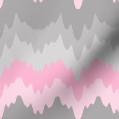 Pink Grey Gray Ombre Chevron Camouflage 