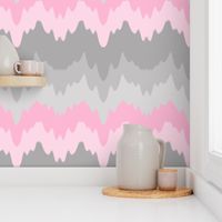 Pink Grey Gray Ombre Chevron Camouflage 