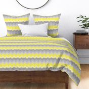 Yellow Grey Gray Ombre Chevron Camouflage