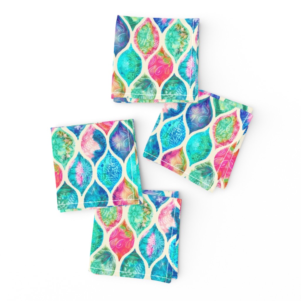 Watercolor Ogee Patchwork Pattern small