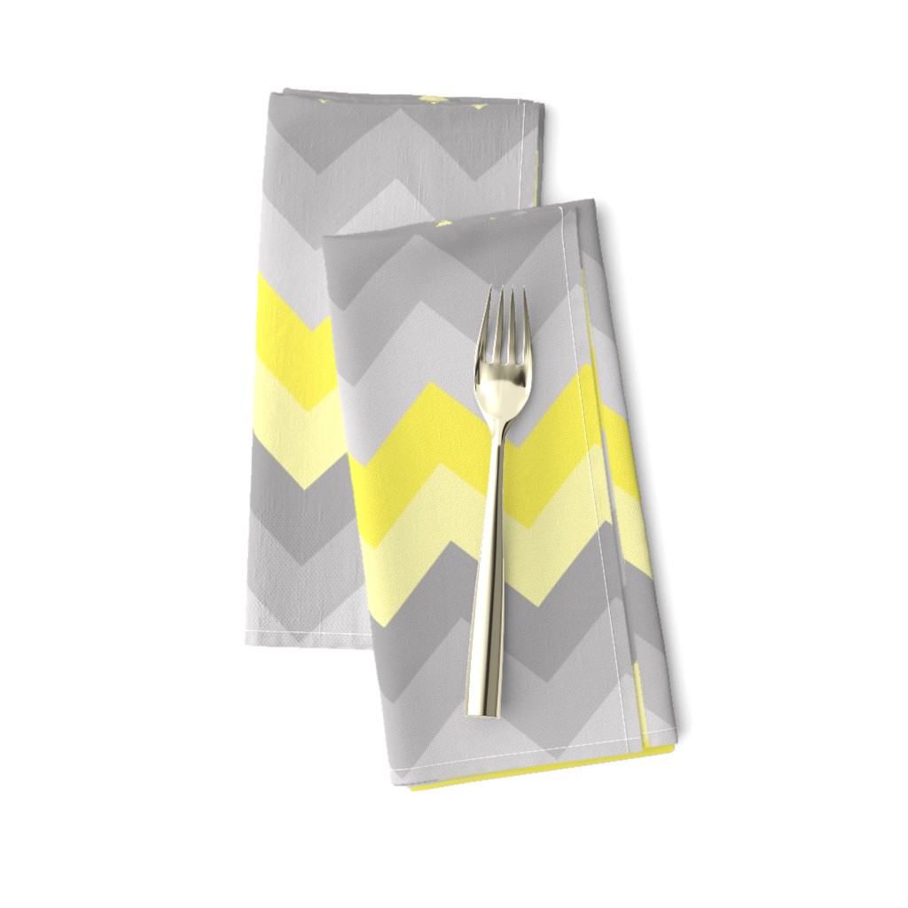 Yelow Grey Gray Ombre Chevron SMALLER SIZE