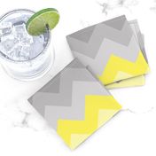 Yelow Grey Gray Ombre Chevron SMALLER SIZE