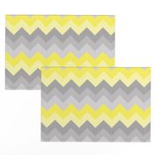 Yelow Grey Gray Ombre Chevron SMALLER SIZE