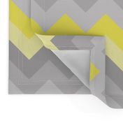 Yelow Grey Gray Ombre Chevron SMALLER SIZE