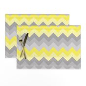 Yelow Grey Gray Ombre Chevron SMALLER SIZE