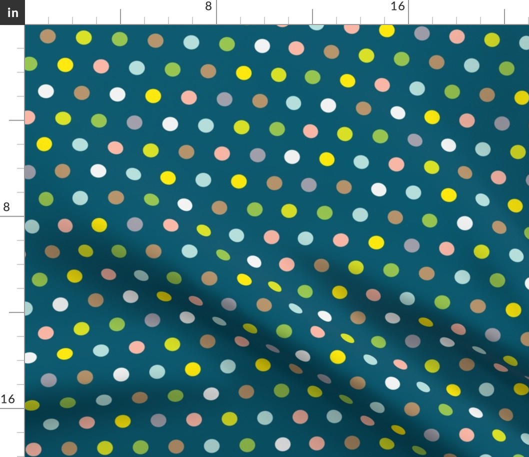 Spots on DarkTeal