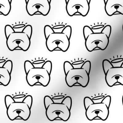 French Bulldog angels - ears and halos!