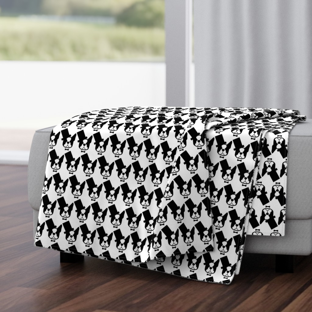 Boston Terrier fabric - the American Gentleman of dog fabric designs 