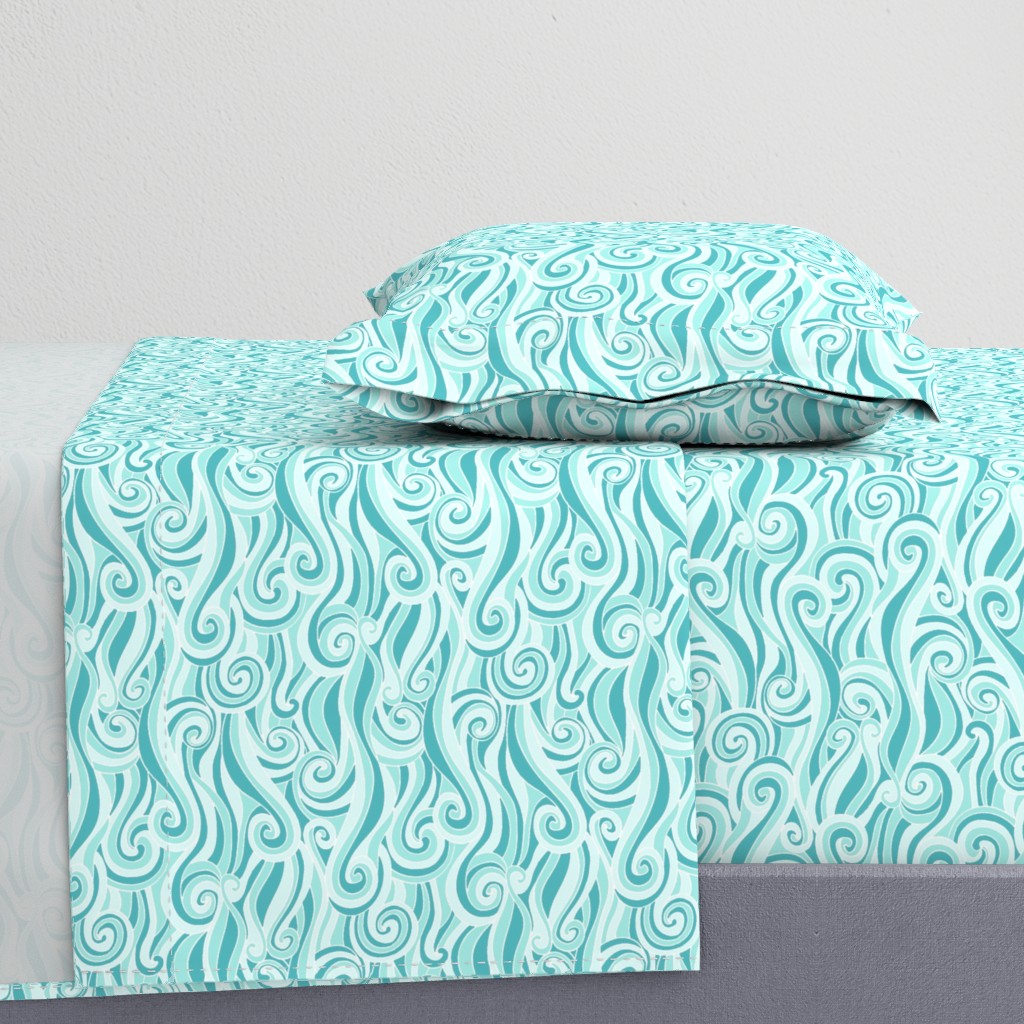 Ocean Waves Aqua